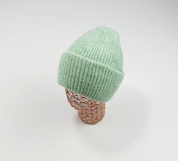 Шапка Ева Пушистые Мартин (оливка)